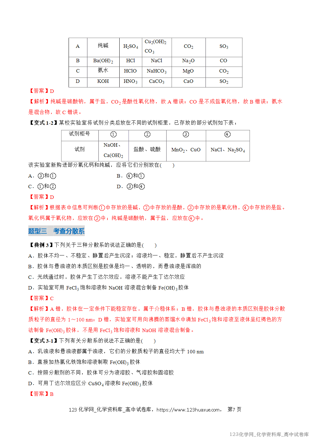 2025~2026学年高一化学上学期考点大串讲专题01物质的分类及转化期中复习讲义(解析版) 2025~2026学年高一化学上学期考点大串讲专题01物质的分类及转化期中复习讲义(解析版)