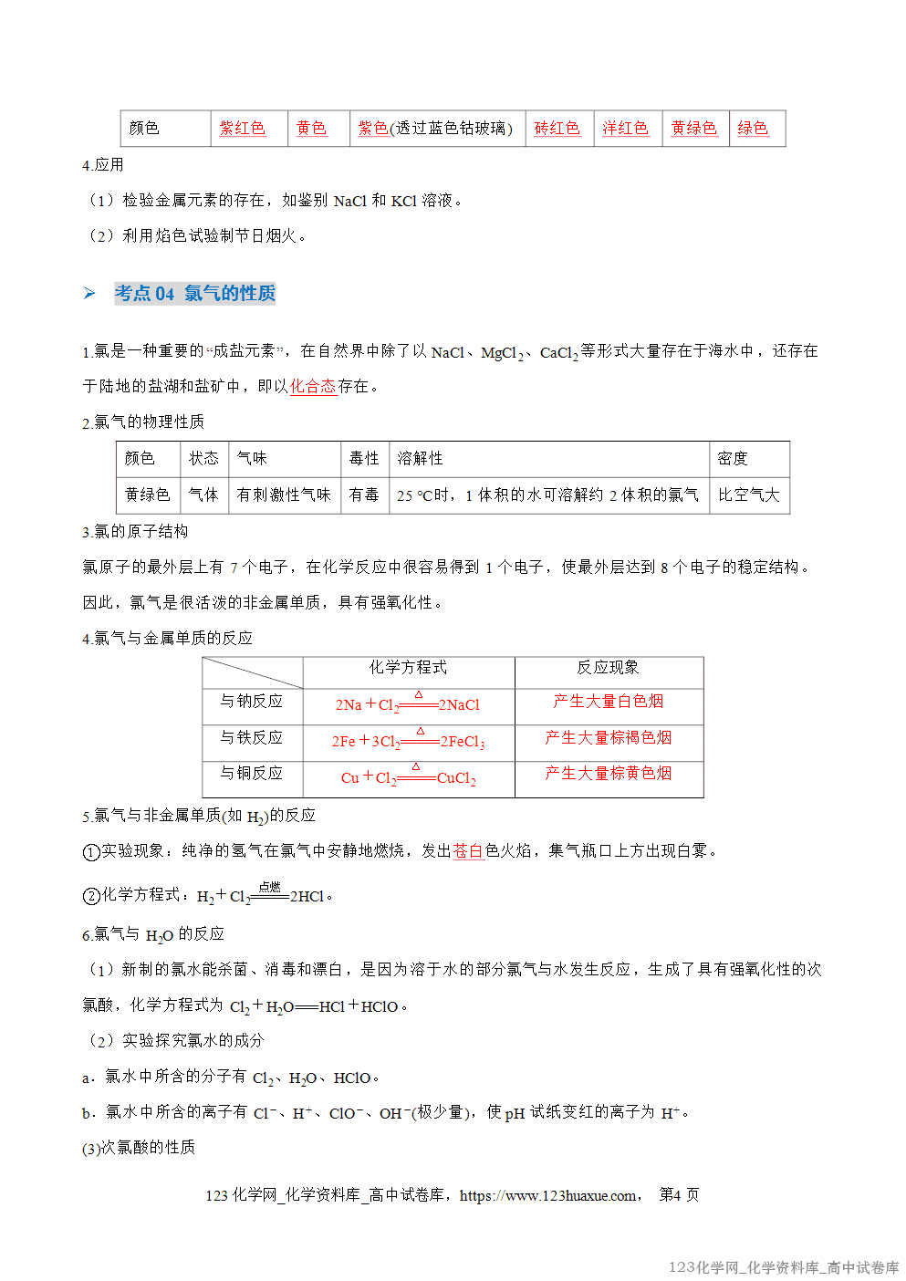 2025~2026学年高一化学上学期考点大串讲第二章海水中的重要元素——钠和氯期中知识清单教师版