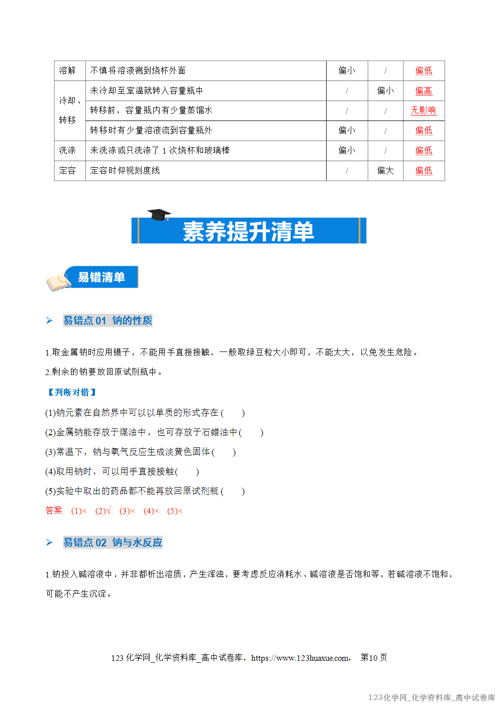 2025~2026学年高一化学上学期考点大串讲第一章物质及其变化期中知识清单教师版